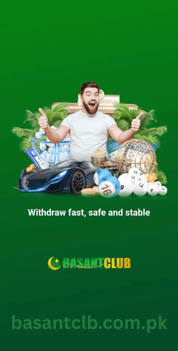 Basant Club welcome screen